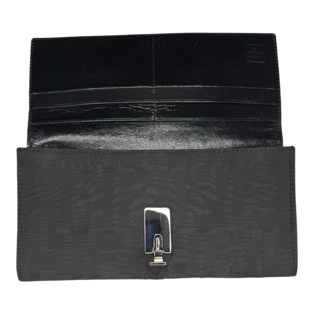 Fendi Black Zucca Canvas Continental Wallet | Box & Dust Bag | Made in Italy - Picture 4 of 9